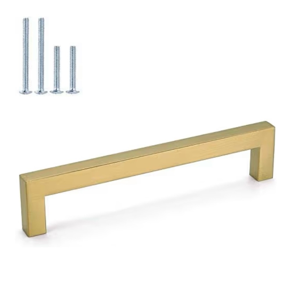 Gold Brass Drawer Pulls 3-3/4 inch Cabinet Handles - for Dresser Drawers Home